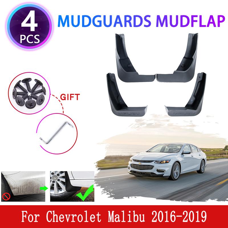 for Chevrolet Malibu 9 2016 2017 2018  4x Mudguards Mudflaps Fender Mud Flap Splash Mud Guards Protect Car Wheel Accessories
