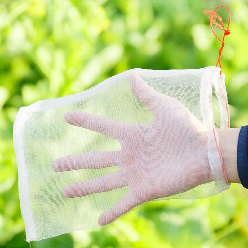 Reusable Drawstring Mesh Bags for Fruit Vegetable and Toy Storage Set of 10