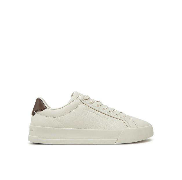 Мужские кроссовки Tommy Hilfiger Th court best tumbled lth fm0fm05324 бежевые