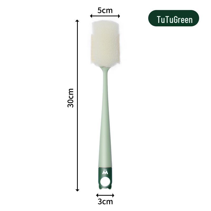 

Щетка для мытья чашек с длинной ручкой: Легкое удаление чайного налета с помощью щетинок губки. Идеально для чашек и бутылок.