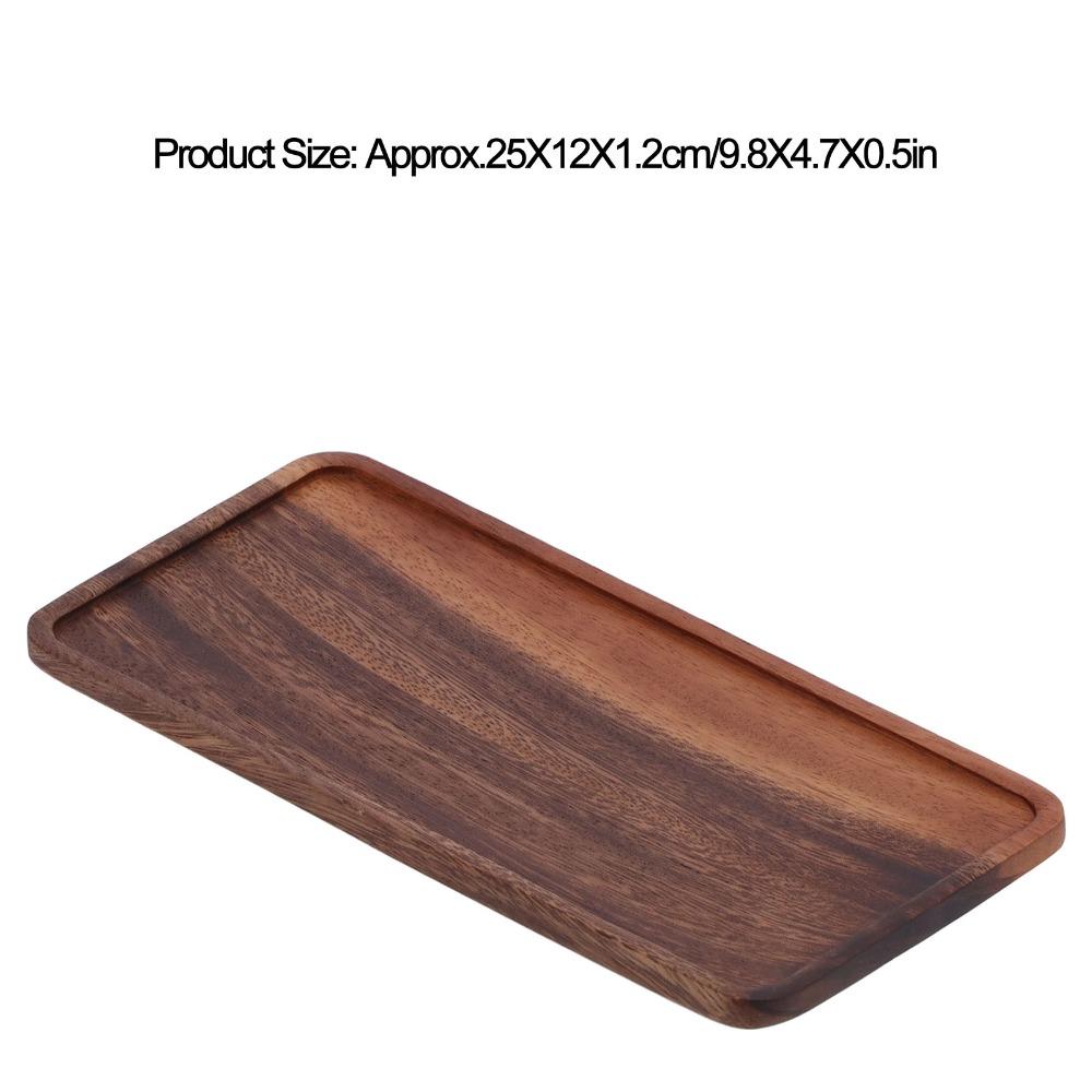 Wooden Fruit Tray Matte Coffee Cup Saucer Retro Texture Food Serving Platter  Daily Use