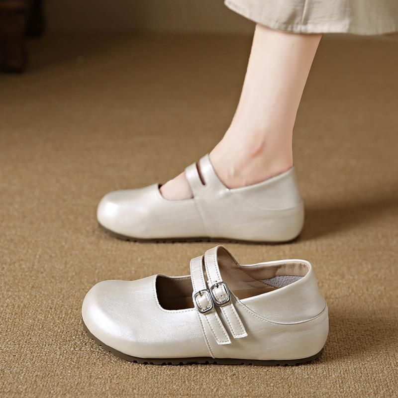 CRLAYDK Women Flat Shoes Casual Slip On Loafers Ladies Mary Jane Lightweight Leather Dress Mules Driving Mocs for Ladies