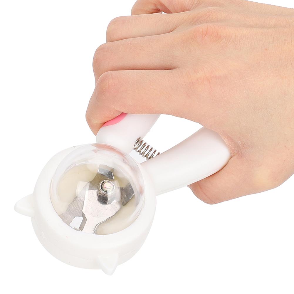 Pet Nail Clipper Scissors Cutter Trimmer Splash Proof Stainless Steel ABS for Dogs CatsPink