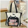 College Style Cute Make-up Bag Handbag New Girl Advanced Pain Bag Large Capacity Commuter Tote Bag
