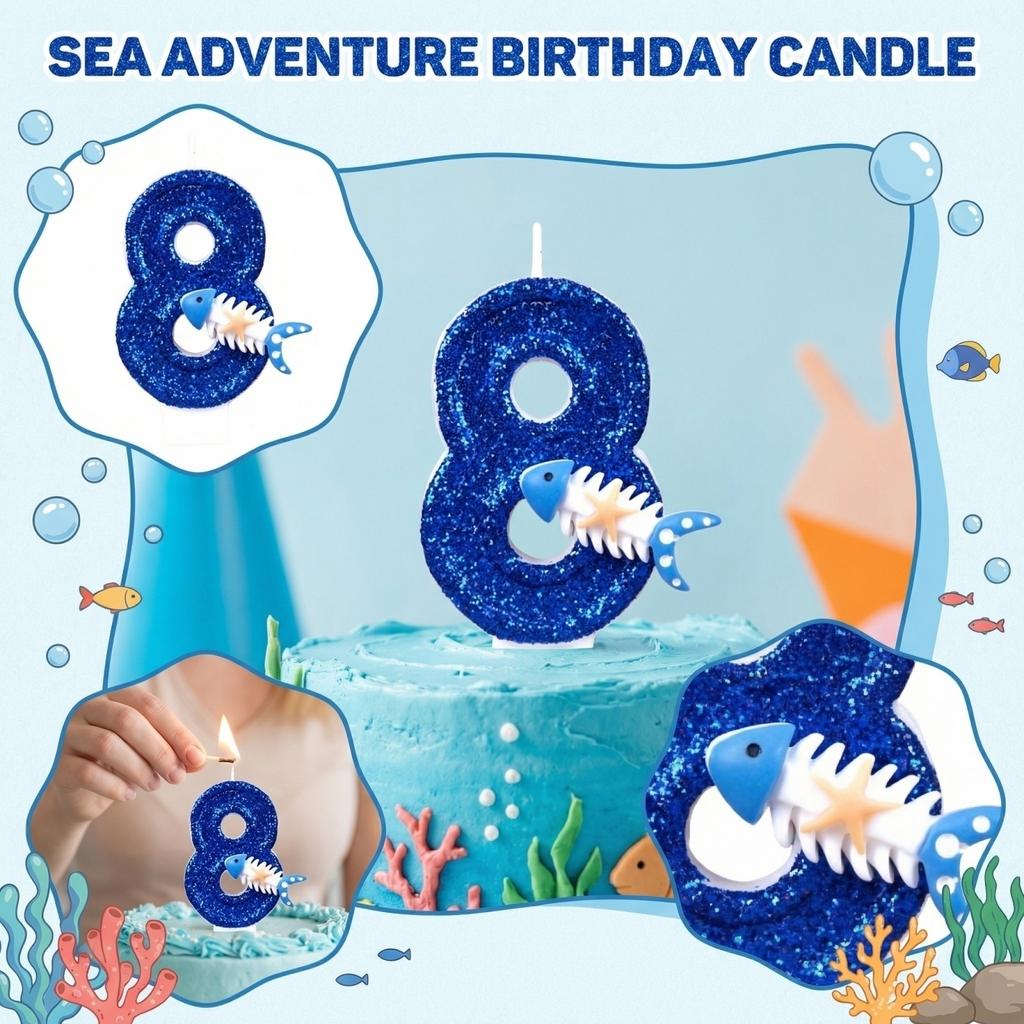 Fashion Cartoon Creative Birthday Candles Party Digital Candles