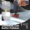 Car Buffer Polisher Portable Car Polishing Machine Cordless 2-Speed Polisher for Detailing Metal Furniture Glass Truck RV