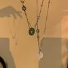 Wind, jade safety buckle necklace 2026 new women's niche design clavicle chain neck chain