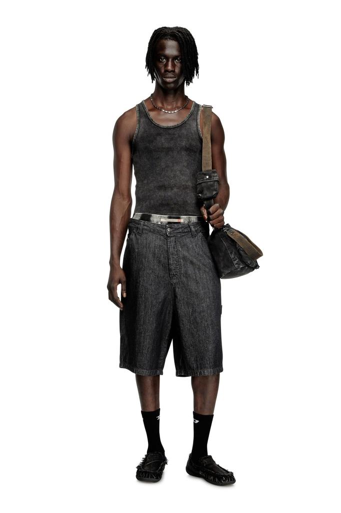 Diesel Men's D-LIVERY-W-SHORT Denim Shorts, Size 26, Black, Size 02, A1927009M65