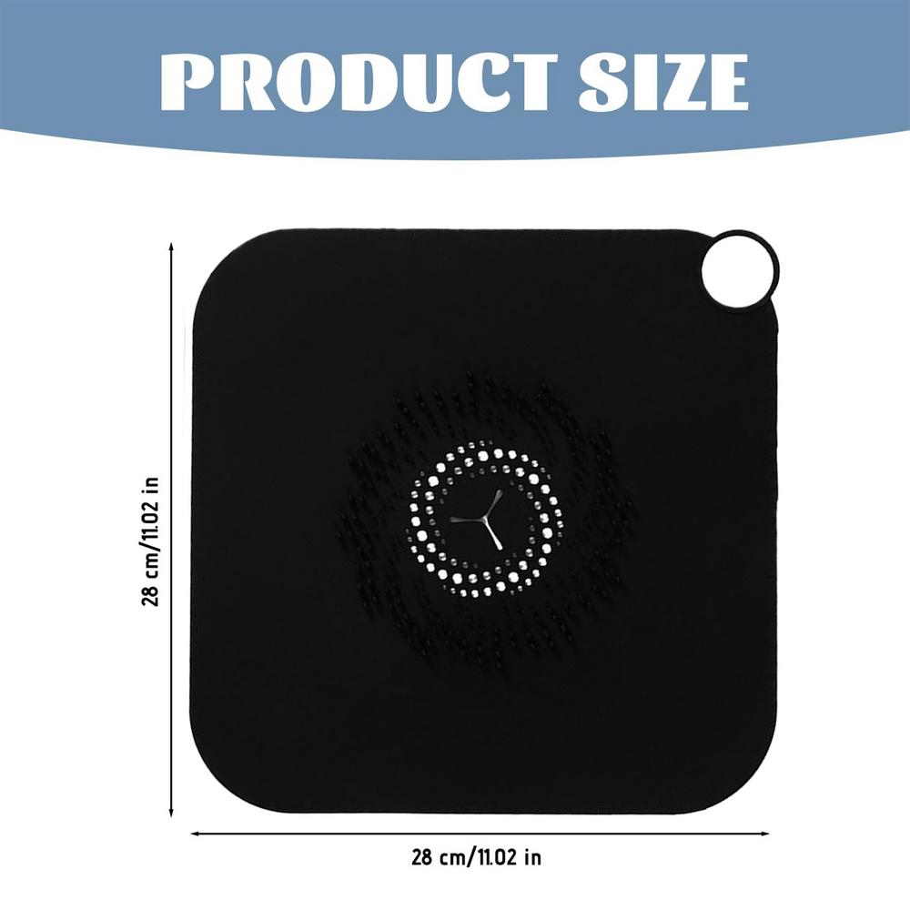 

Shower Drain Hair Catcher Drain Cover Anti Clog Tub Strainer Trap soft silicone anti clogging drain cover for home bathroom чорний