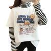 Women's Slim Fit Half-High Collar Two-Piece Effect Long-Sleeve T-Shirt - Autumn Style