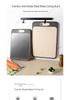 Dual-Sided Titanium & Stainless Steel Cutting Board with Wheat Straw 304