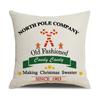 Letter Christmas Pillow Nordic Style Cushion Linen Print Colorful Bedside Pillow