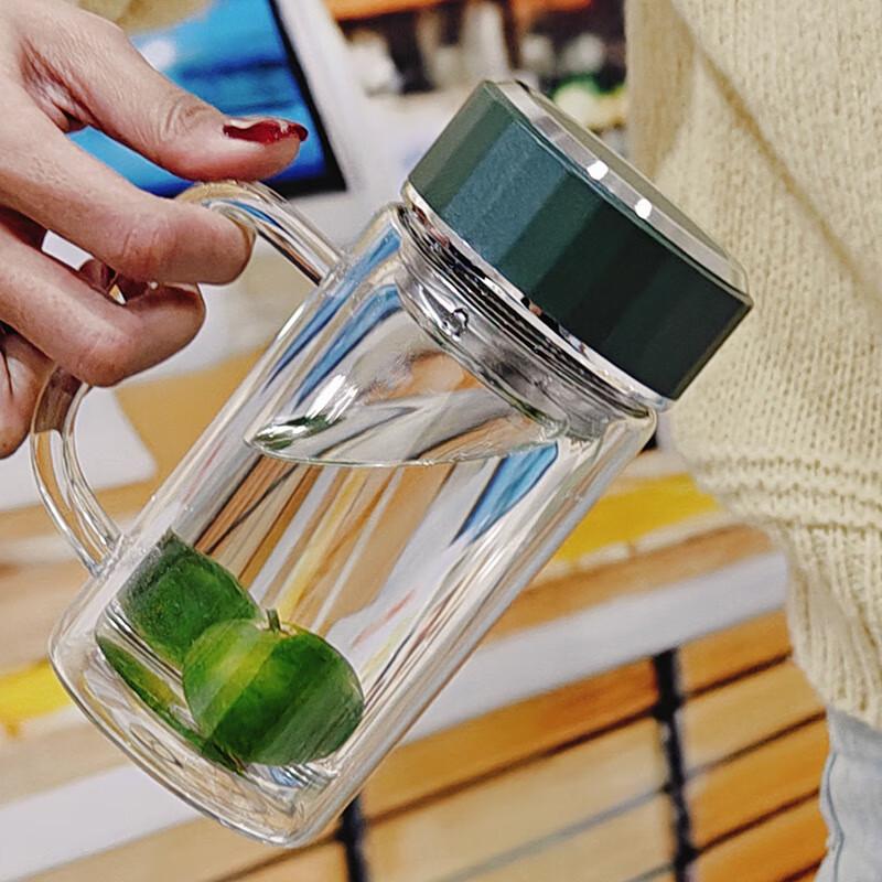 Shangqi Double-layer Glass Tea Infuser Cup with Handle