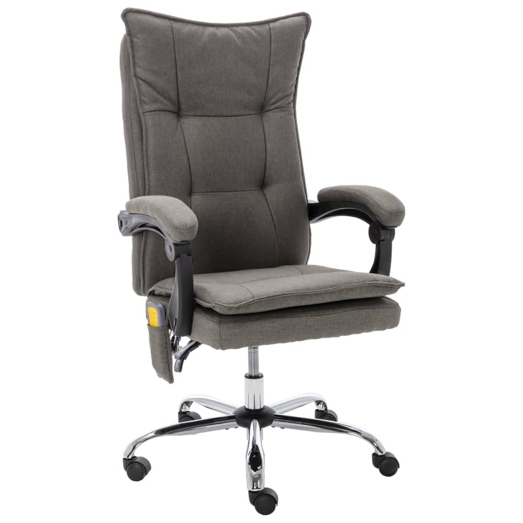 Massage Office Chair Grey Fabric