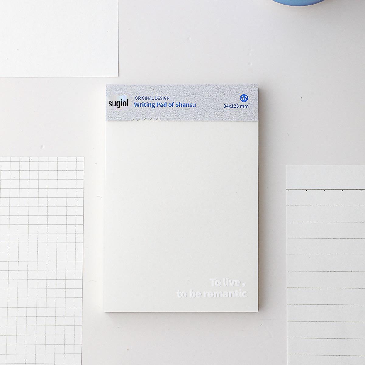 

Blue Spruce Minimalist Flip-Up Notebook: Lined, Grid, and Blank Tearable Study Memo Pad.