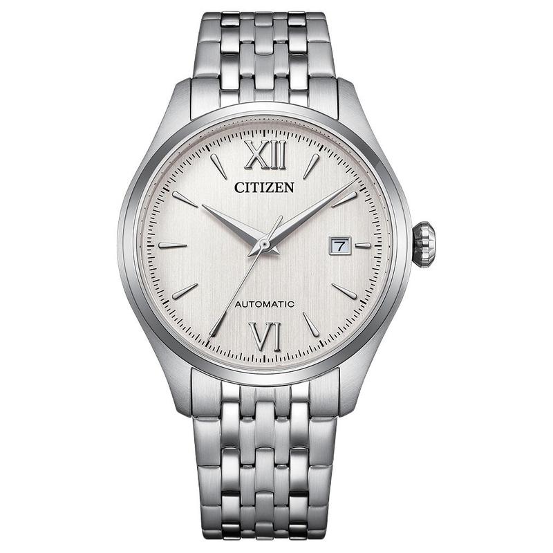 

CITIZEN Mechanical Watch Series 50 Meters Waterproof Date Display Automatic Steel Strap 40mm Men s Watch White Dial NJ0240-55A білий