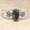 Labradorite Drusy Gemstone Handmade Silver Jewelry Cuff Bracelets 7''Adjustable