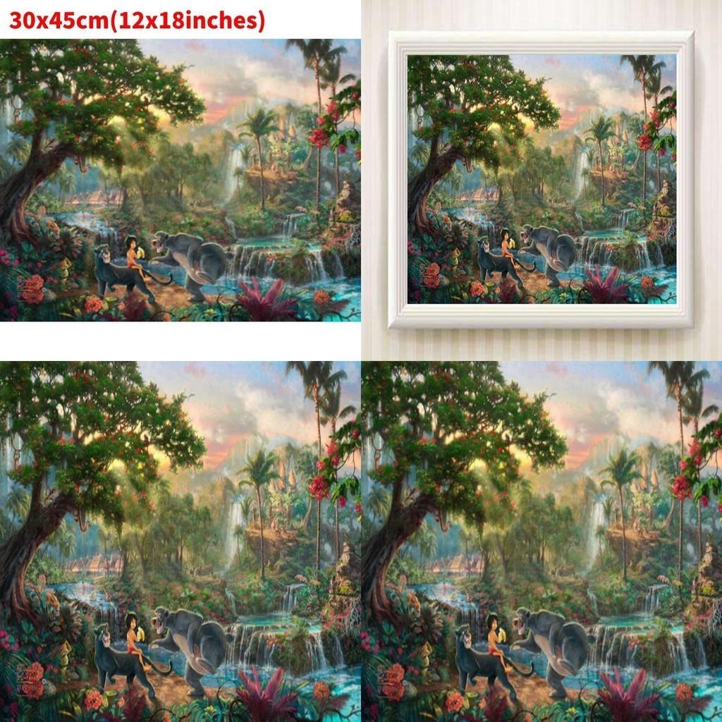 Mermaid Princess Canvas Wall Art For Modern Fairy Tale Bedroom Decor Cartoon Style Colorful Framed Spray Painting Various Sizes
