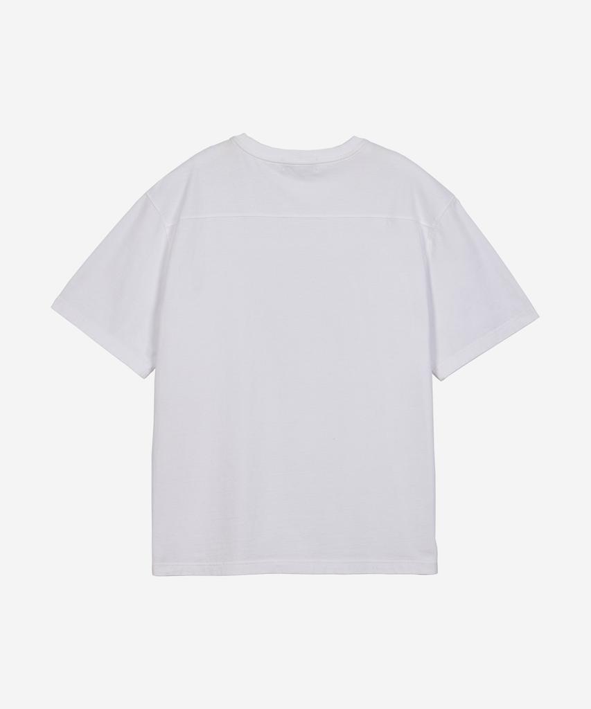 Pildeoseu Basic Back Incision Short-Sleeved T-Shirt White