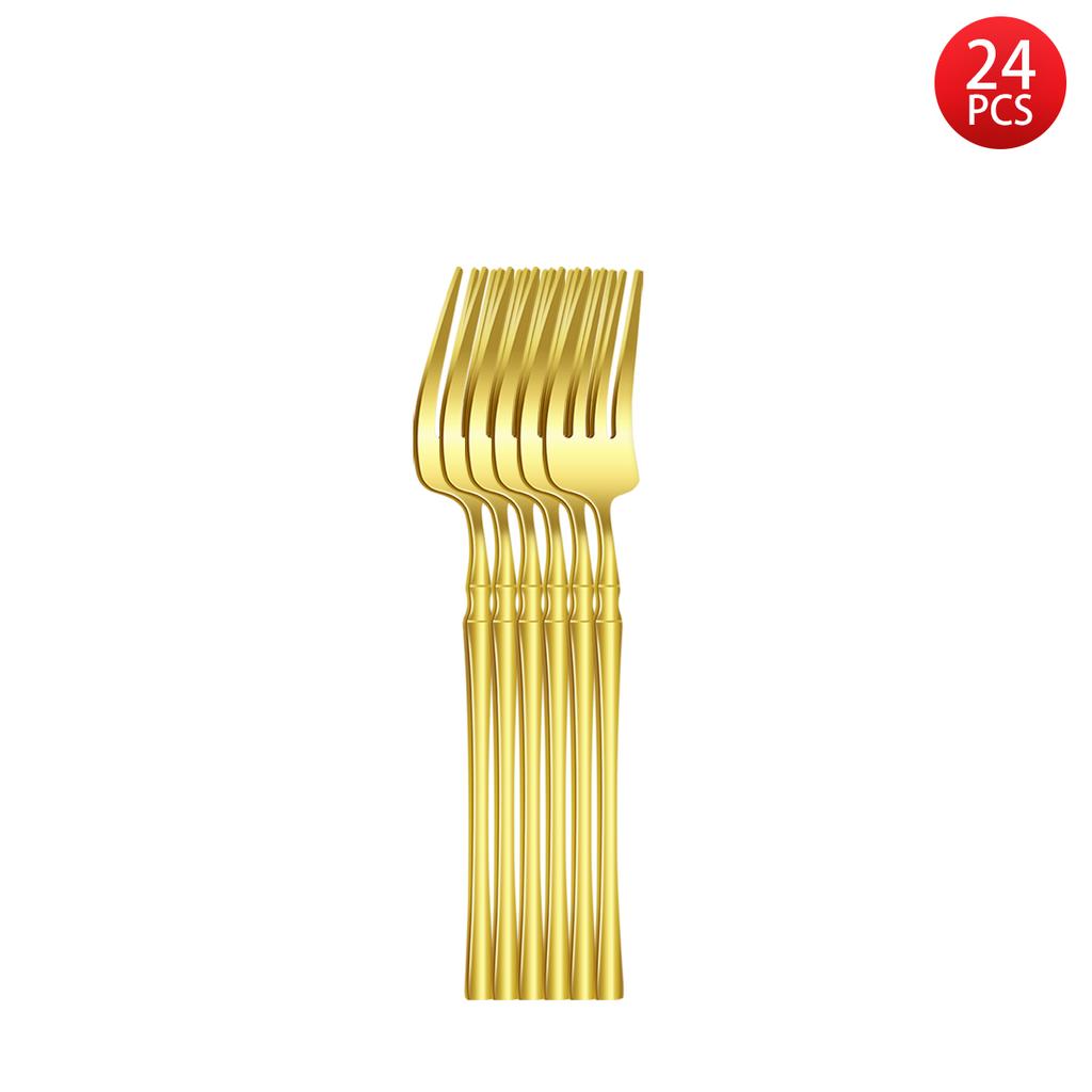 5/6/20/30pcs Gold waist cutlery set household stainless steel cutlery including knife, fork and spoon western cutlery