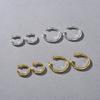 Fashion Commuting Must Enter C-Shaped Size Plain Ring S925 Silver Needle Stud Earrings Niche Temperament Personalized Earrings
