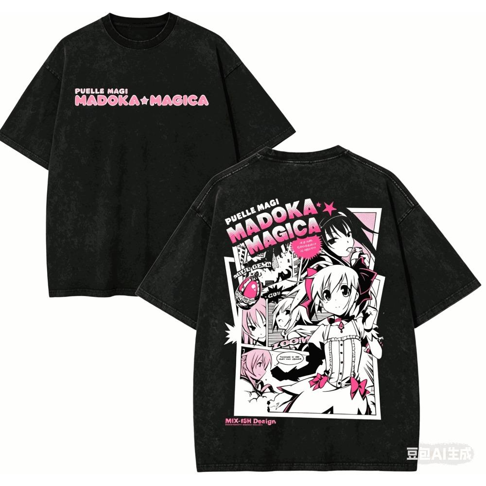 Puella Magi Madoka Magica Cotton T-shirt Year round clothing high quality personality Clothes Plus Size Unisex New Model Retro Fashion