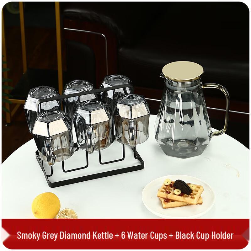 

Стеклянный чайный сервиз Haofeng с чайником и подставкой для чашек