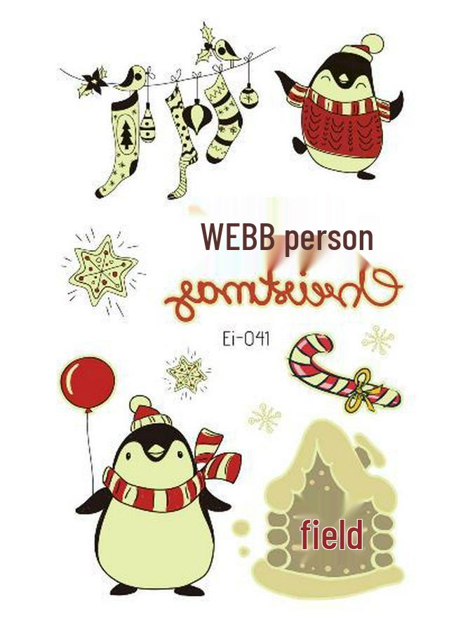 Ricalon Glow-in-the-Dark Waterproof Christmas Temporary Tattoos for Kids