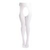 Shiny Leather Pantyhose Solid Colour Glossy Crotchless Stockings
