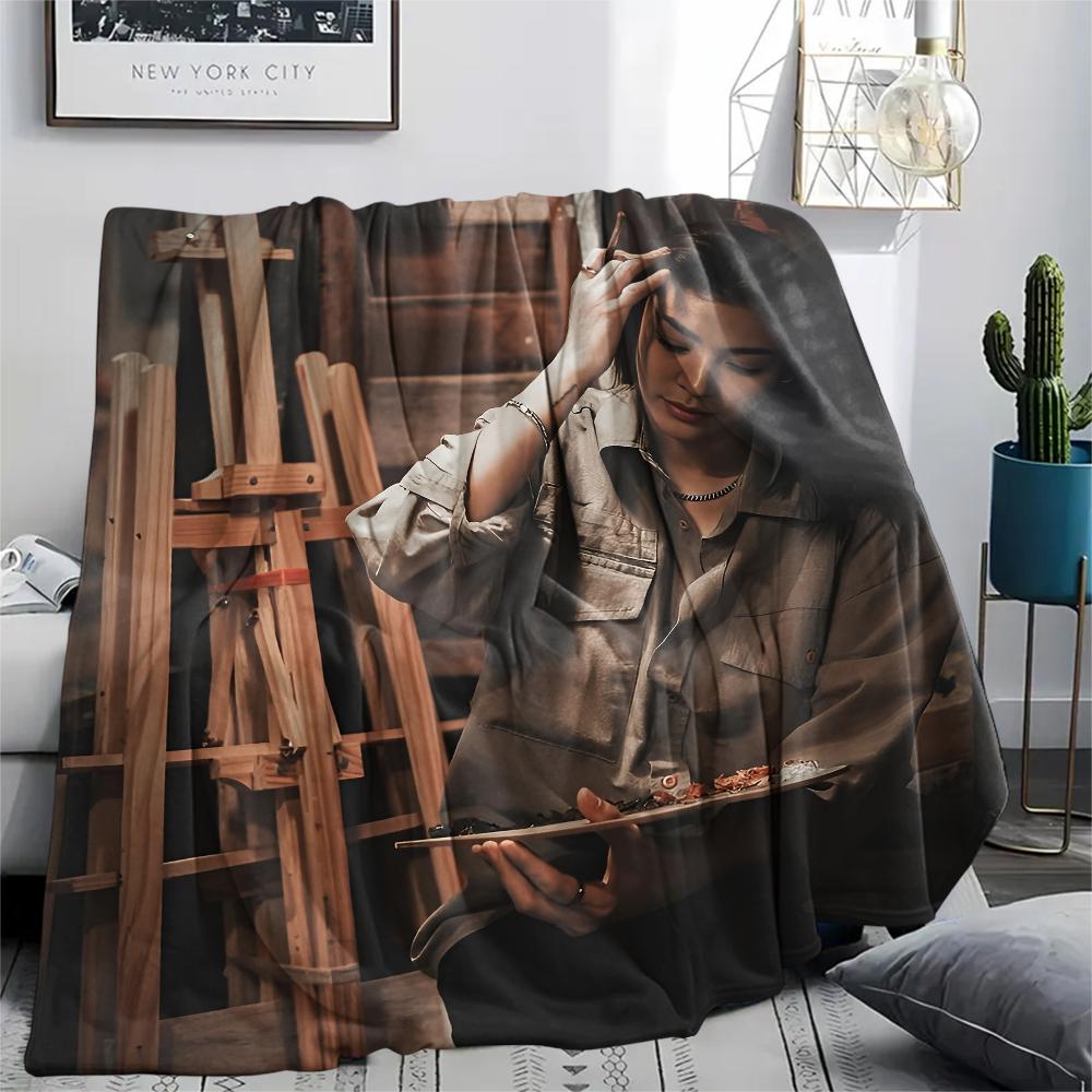 Faye Peraya pattern Flannel Blanket, High quality Comfortable for All Seasons, Home Decor, Warmth and Comfort, Perfect for Gifts.