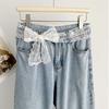 Lace Bow Thin Lace Waist Belt Y2K Waistband Long Lace Waistband  Street Dance Accessory