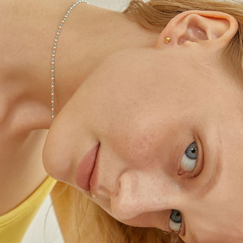 LUNNE Silver Plump Heart Piercing #LSE11