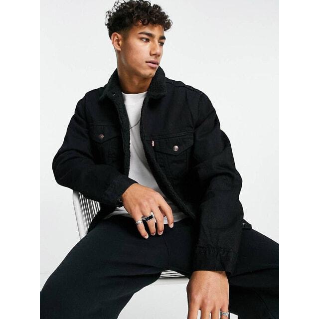 

Черная куртка дальнобойщика Levi s Sherpa