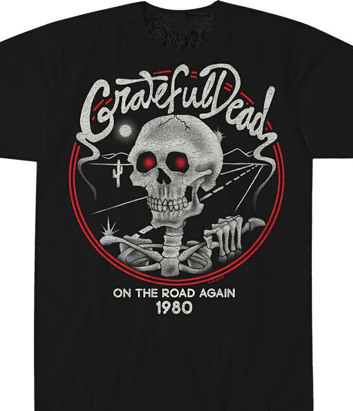 Vintage Grateful Dead Tour On The Road Again Cotton Black Shirt PK505 XXL