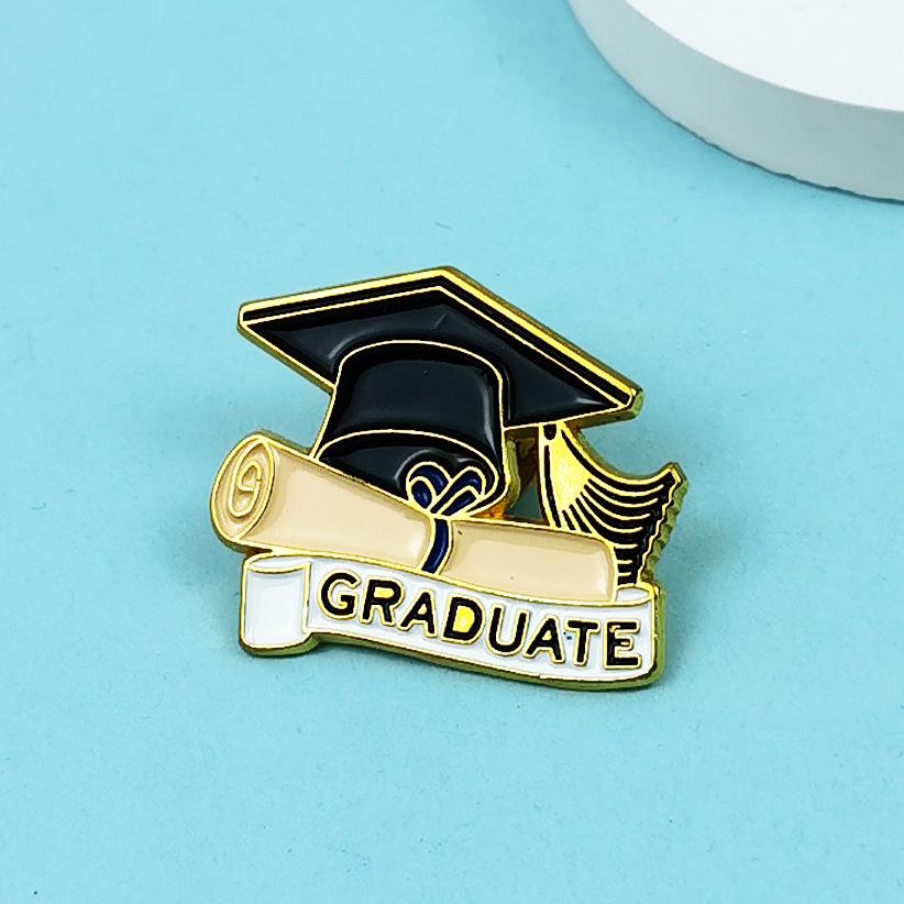 Graduation Cap Brooch and Pendant for Student Apparel and Bags