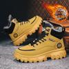 Mode Hiver Bottes pour Homme Extérieur Isolation Épaissie Chaussures Décontractées pour Homme Bottes Jaunes Montantes Confortables Botas Para Hombre
