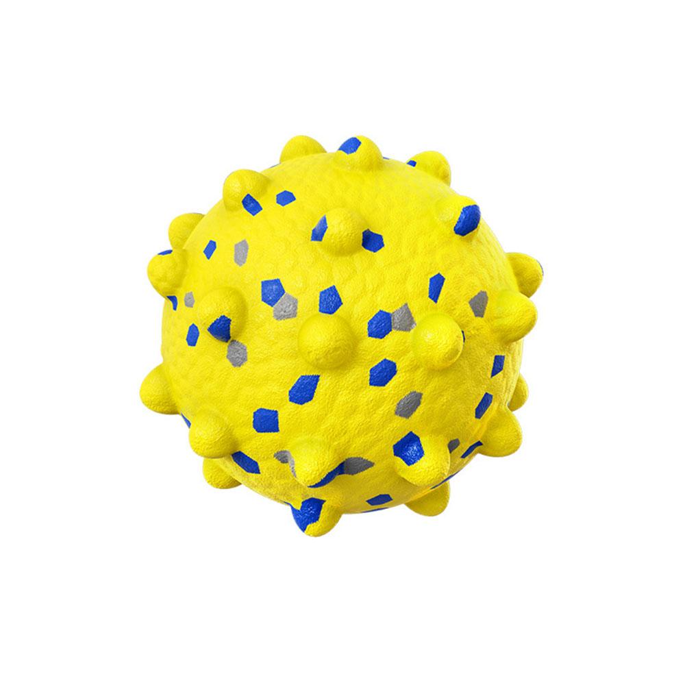 

Indestructible Dog Chew Ball Self-Playing Pet Toy for Boredom Relief Teething Cleaning Durable Explosive Ball for жёлтый