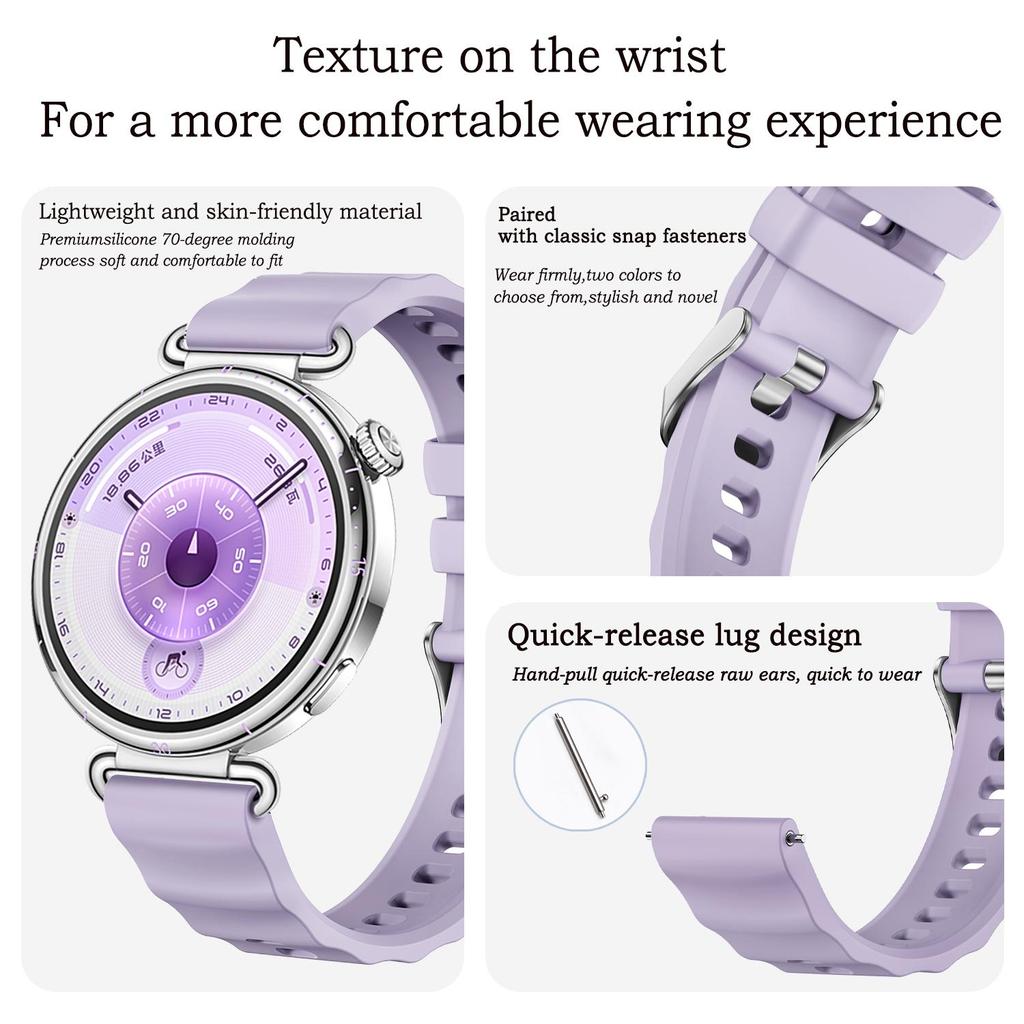 18mm Silicone Strap For Huawei Watch GT 6 41mm For Huawei Watch GT 4 GT5 41mm/GT5 Pro 42MM Replaceable Wristband Universal