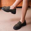Fashion Plus Size Platform Loafers for Women Spring Autumn Vintage Leopard Print Shoes Woman Slip On Faux Suede Flats Shoes Female