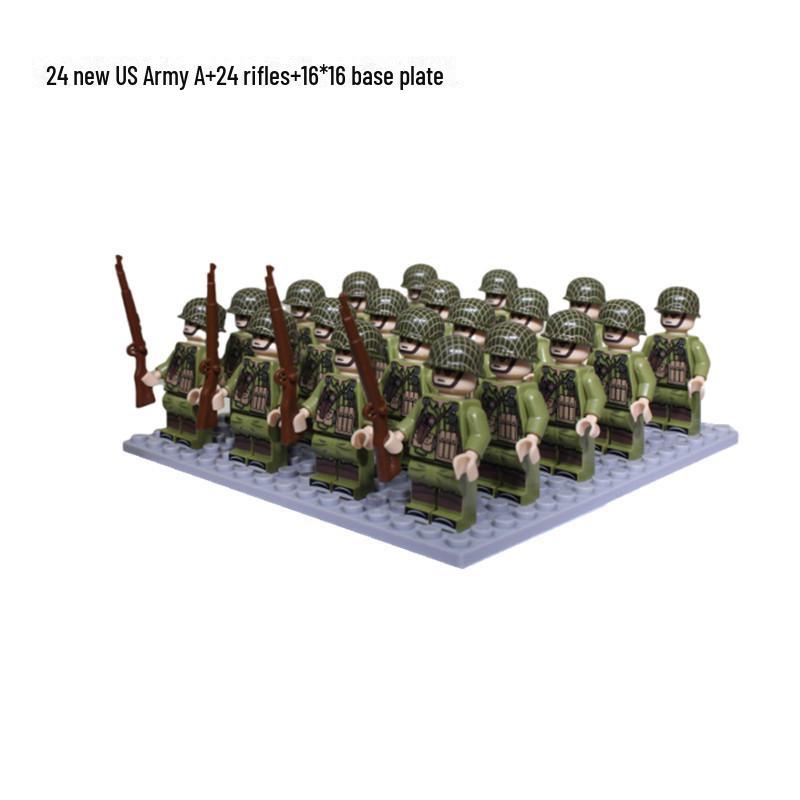 Eighth Route Army Minifigure Set: 24 Educational Assembly Building Blocks