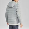 Skechers FW23 Stroll Series Solid Color Casual Hooded Long Sleeve Down Jacket Men Outerwear Shark-Gray L423M149-00MM