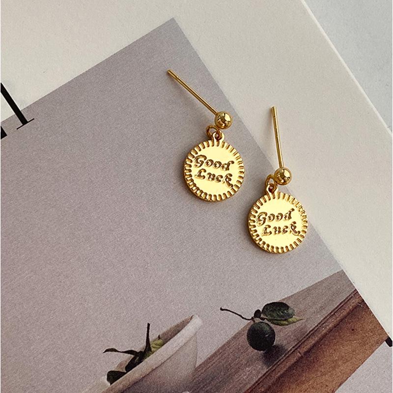 Trendy Fu s925 Sterling Silver Gold-Plated Dangle Earrings - Luxury & Versatile Design for Women