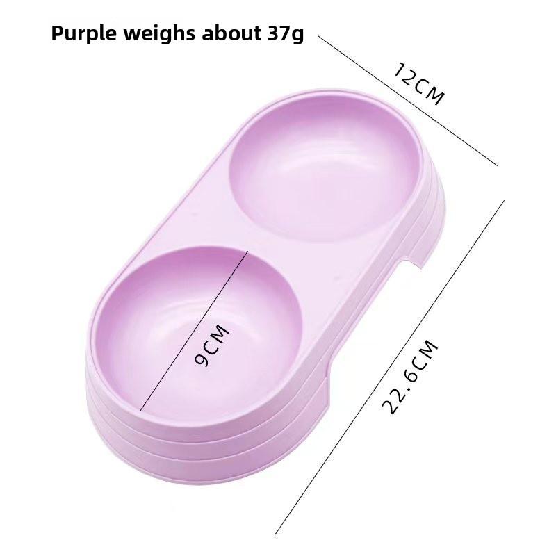 

Pet Double-bowl Cat Bowl, Pet Double-bowl Cat Basin, Macaron Candy-colored Pet Feeding Basin, Pet Bowl фиолетовый