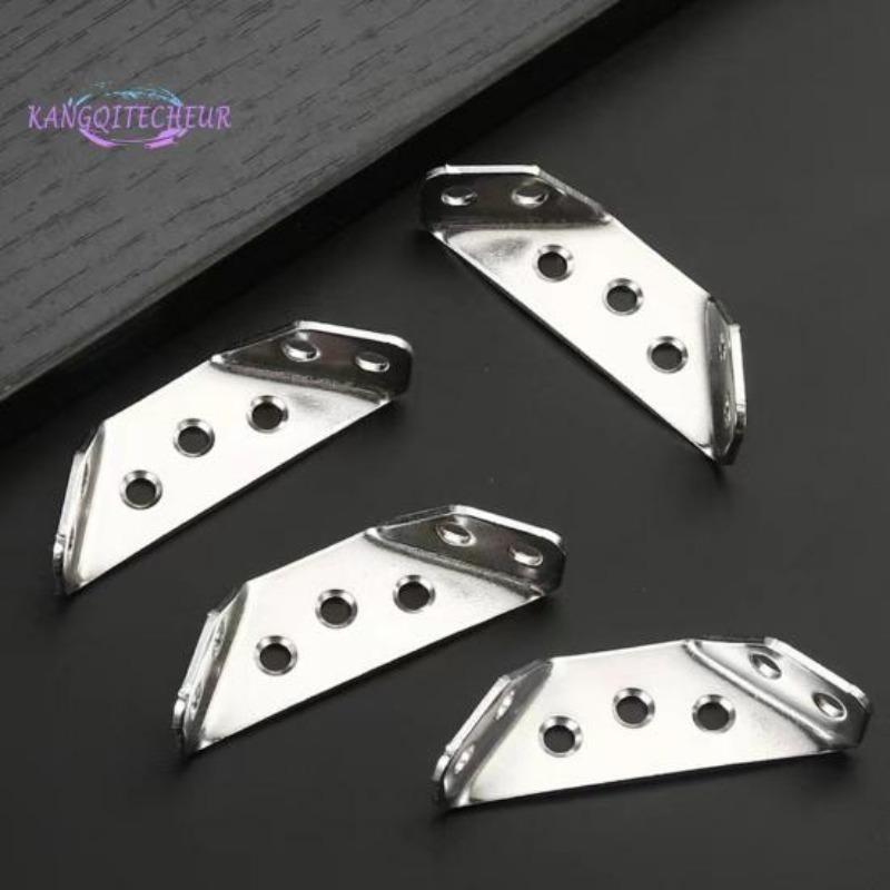 10/4/2 STK Hjørnebraketter Møbler i rustfritt stål Vinkelhylle Kobling Skapstøtte Festeramme Hjørnestøtte med skrue