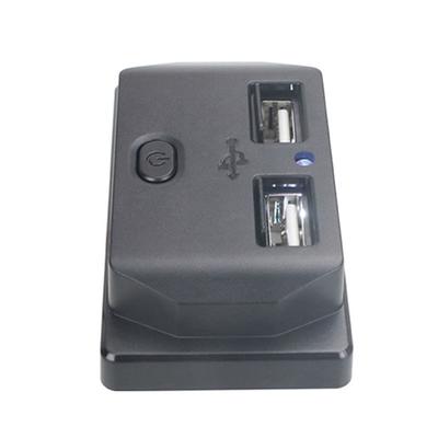 Car USB Socket with Cap, Dual Port Quick USB Charge Adapters with Switch Universal for Cars Bus RV