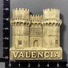 Valencia Castle Fridge Magnet Spain Travel Souvenir Cuenca Tenerife Menorca Resin Craft For Home Kitchen Decoration
