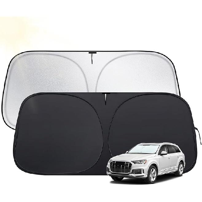 Windshield Sun Shade For Toyota 4Runner 2010-2025,  Fit Car Sun Shades With 420D Fabric & Foldable Memory Steel Wire, Sunshade For Car Windshield