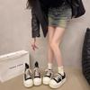 Muffin Casual Platform Versatile Single Shoes Women's Autumn and Winter New Heightening Nonslip Round Head Laceup Warm Hightop Shoes