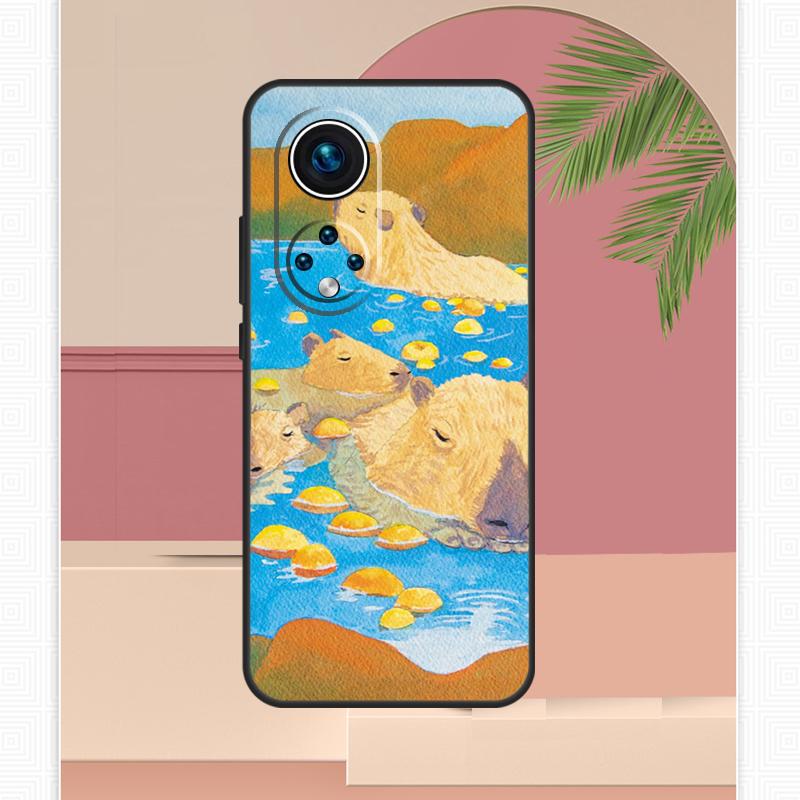 Capybara Spa Case For Honor Magic 5 6 7 8 Pro Honor X9c X9b X9a X8b X8a X8c 50 70 90 400 200 Lite Cover