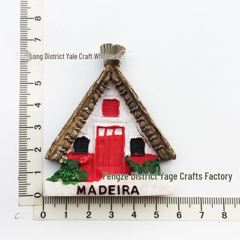 Hand-Painted Resin Magnetic Souvenir Stickers from Portugal